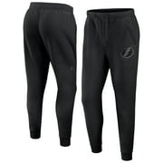 Men's Fanatics Black Tampa Bay Lightning Authentic Pro Road Fleece Sweatpants